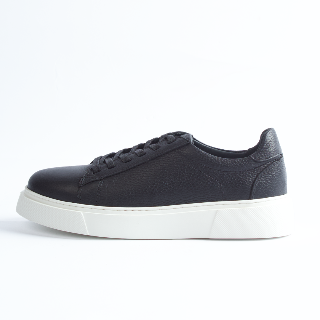 Black Leather Sneakers