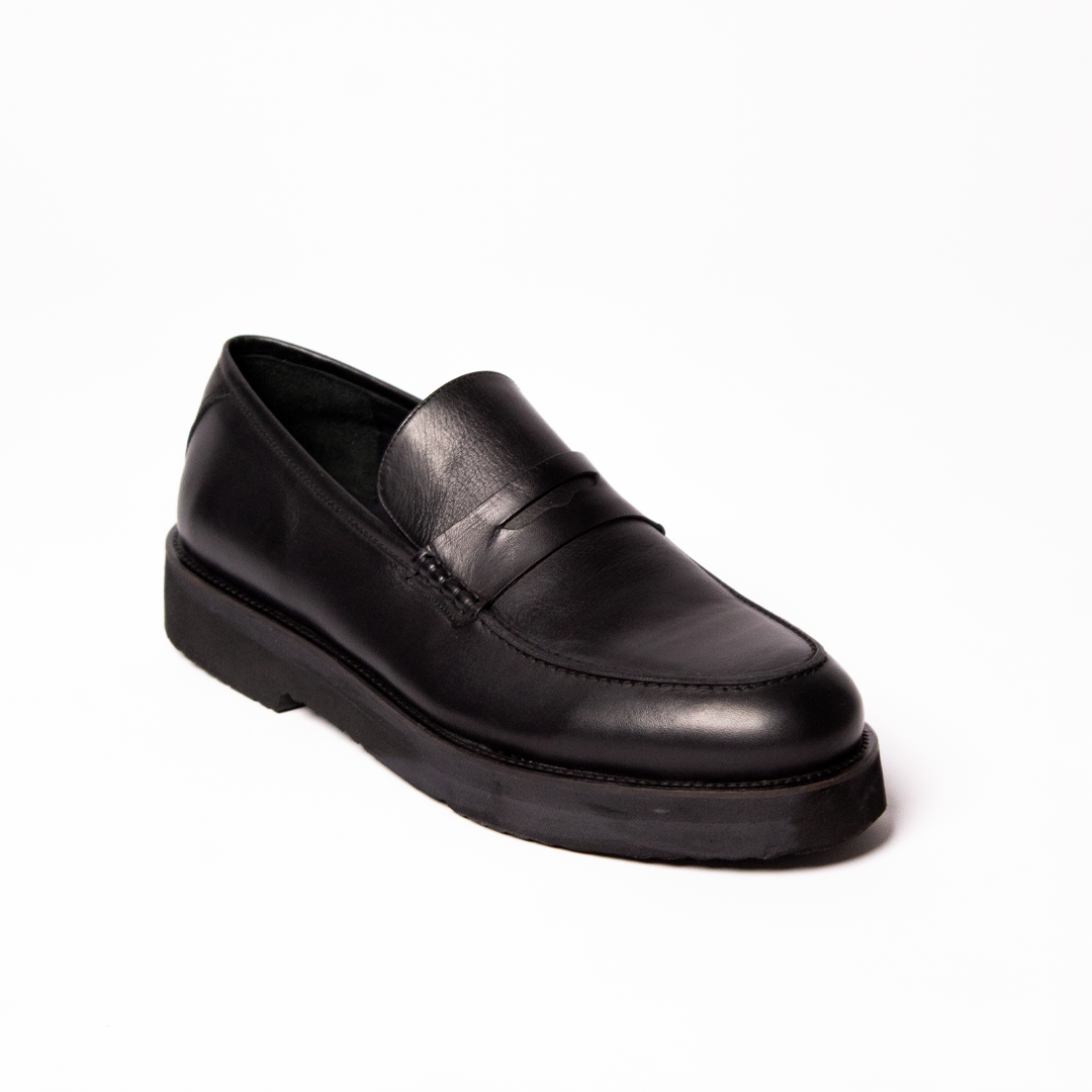 Black Leather Loafer
