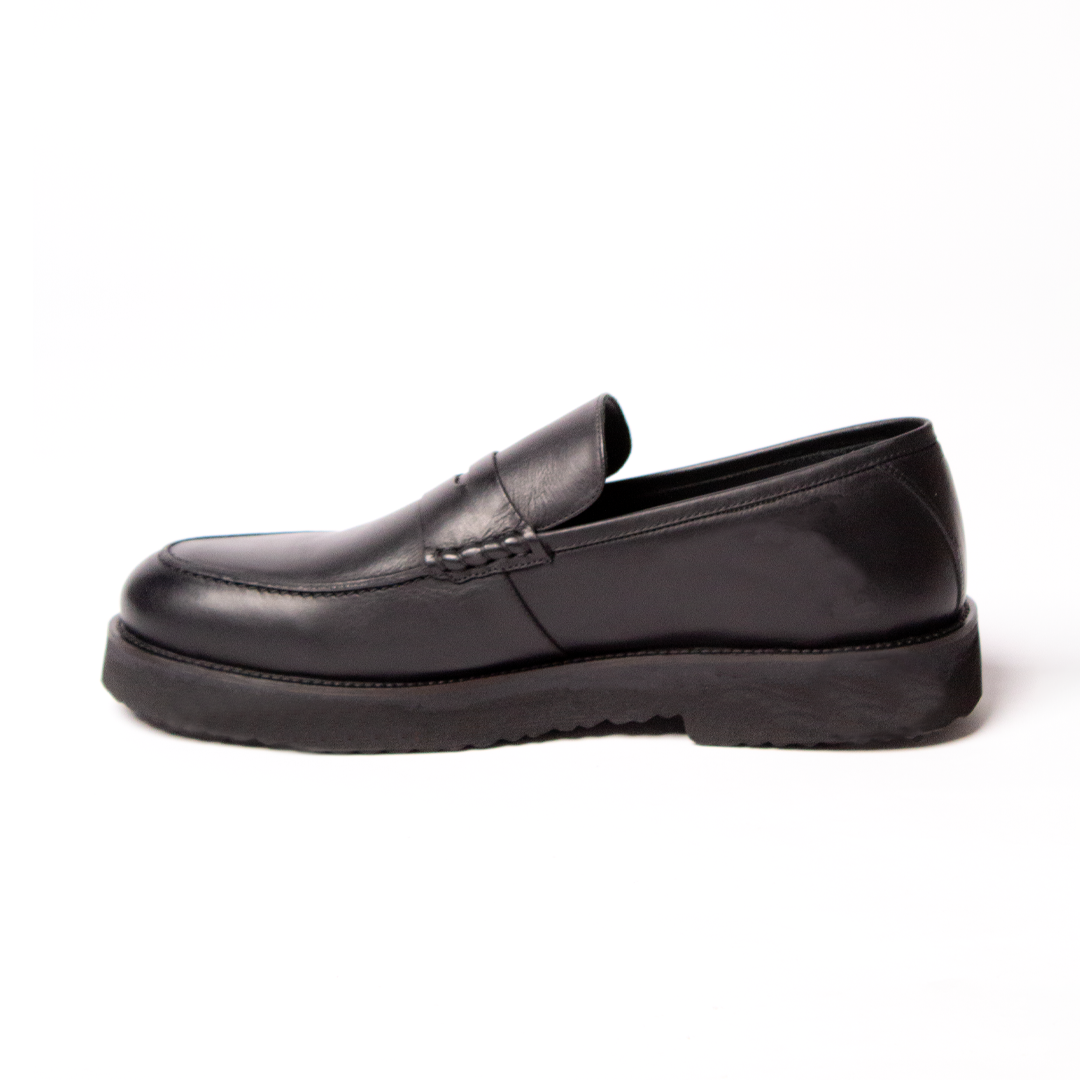 Black Leather Loafer