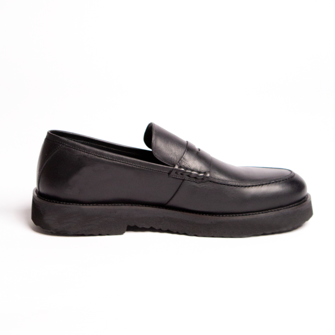 Black Leather Loafer