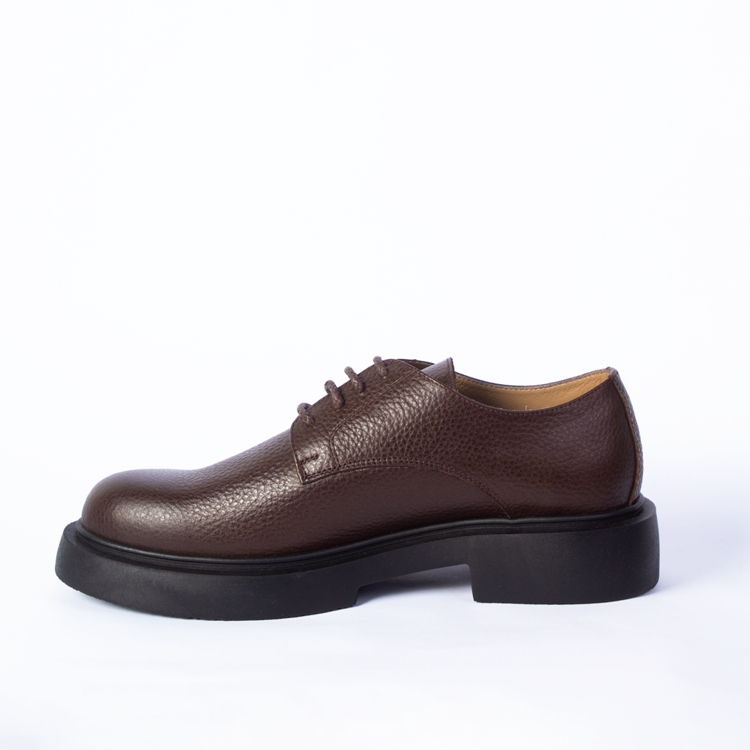 Platform Brown Derby Shoes