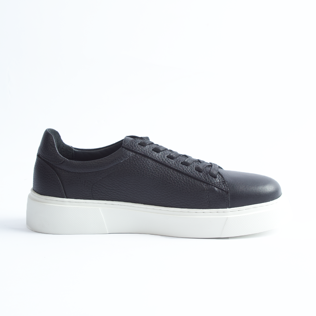 Black Leather Sneakers
