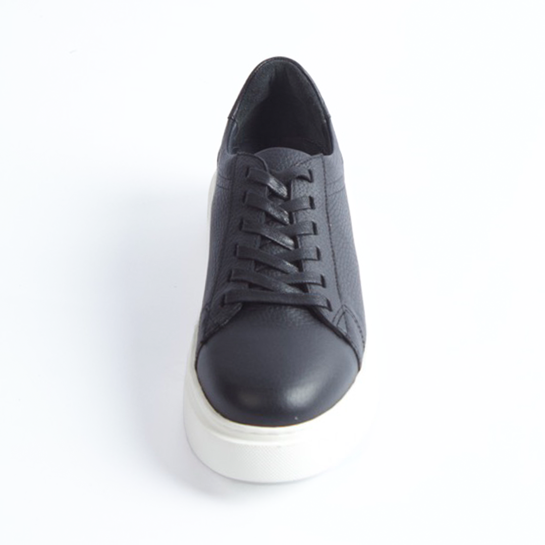 Black Leather Sneakers