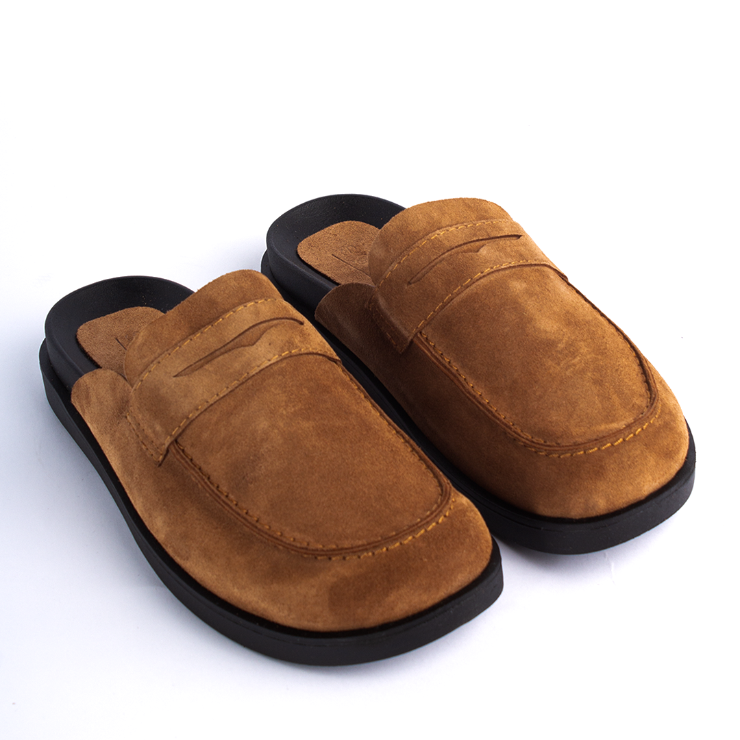 Brown Suede Clogs