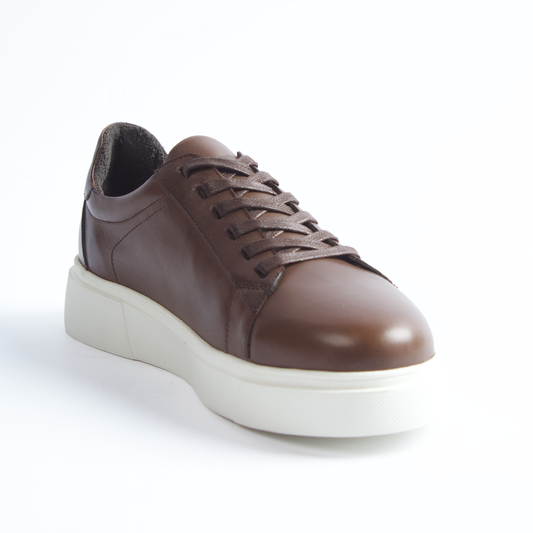 Brown Leather Sneakers