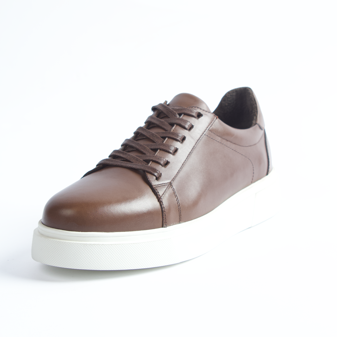 Brown Leather Sneakers