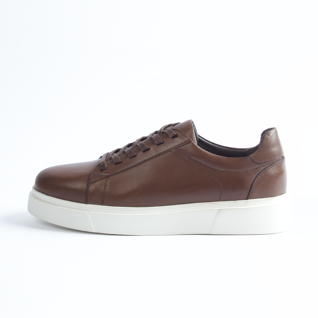 Brown Leather Sneakers
