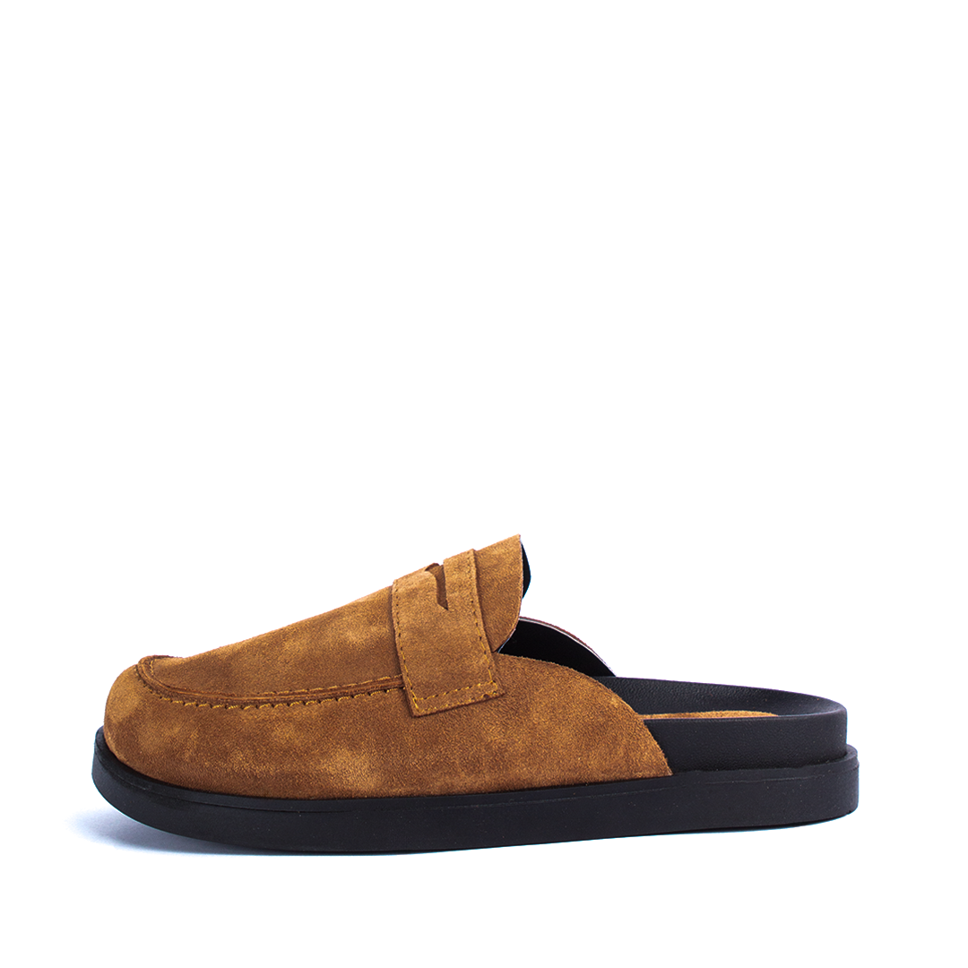 Brown Suede Clogs