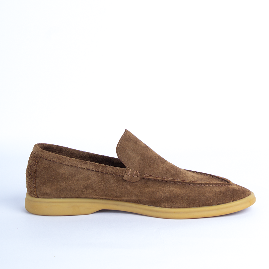 Olive Suede Loafers