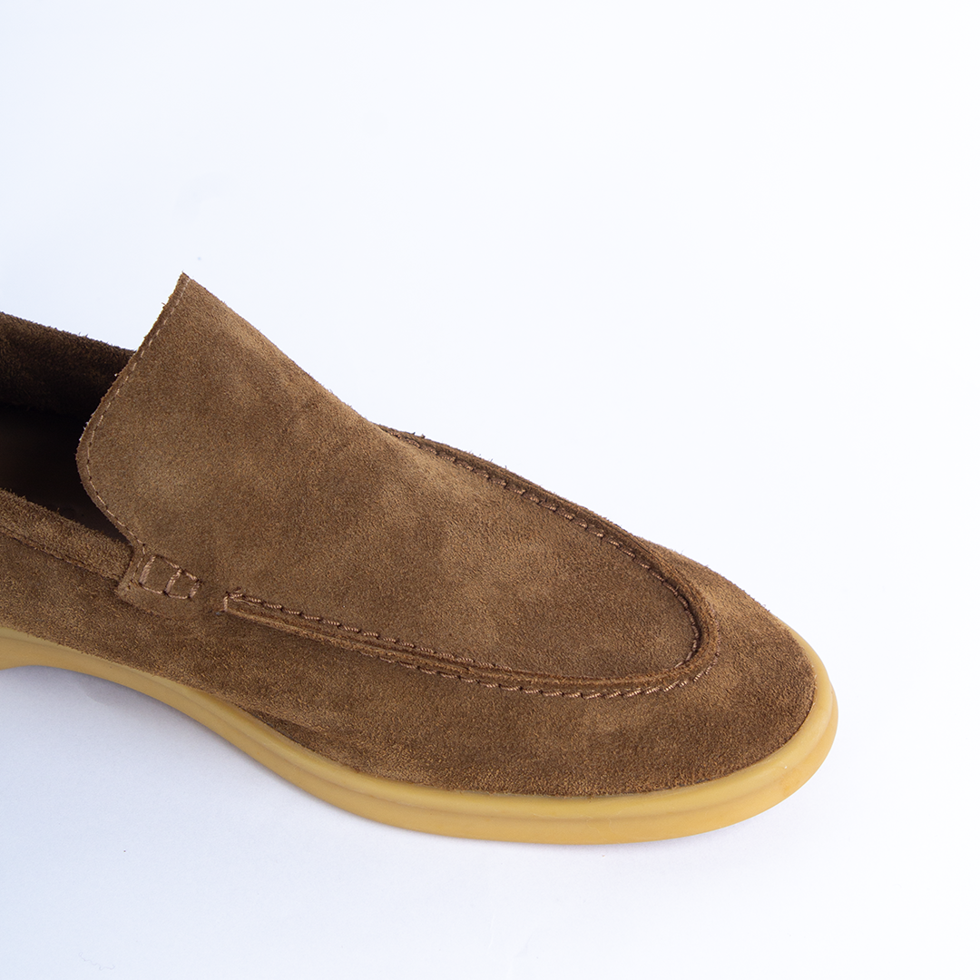 Olive Suede Loafers