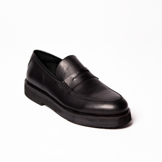 Black Leather Loafer