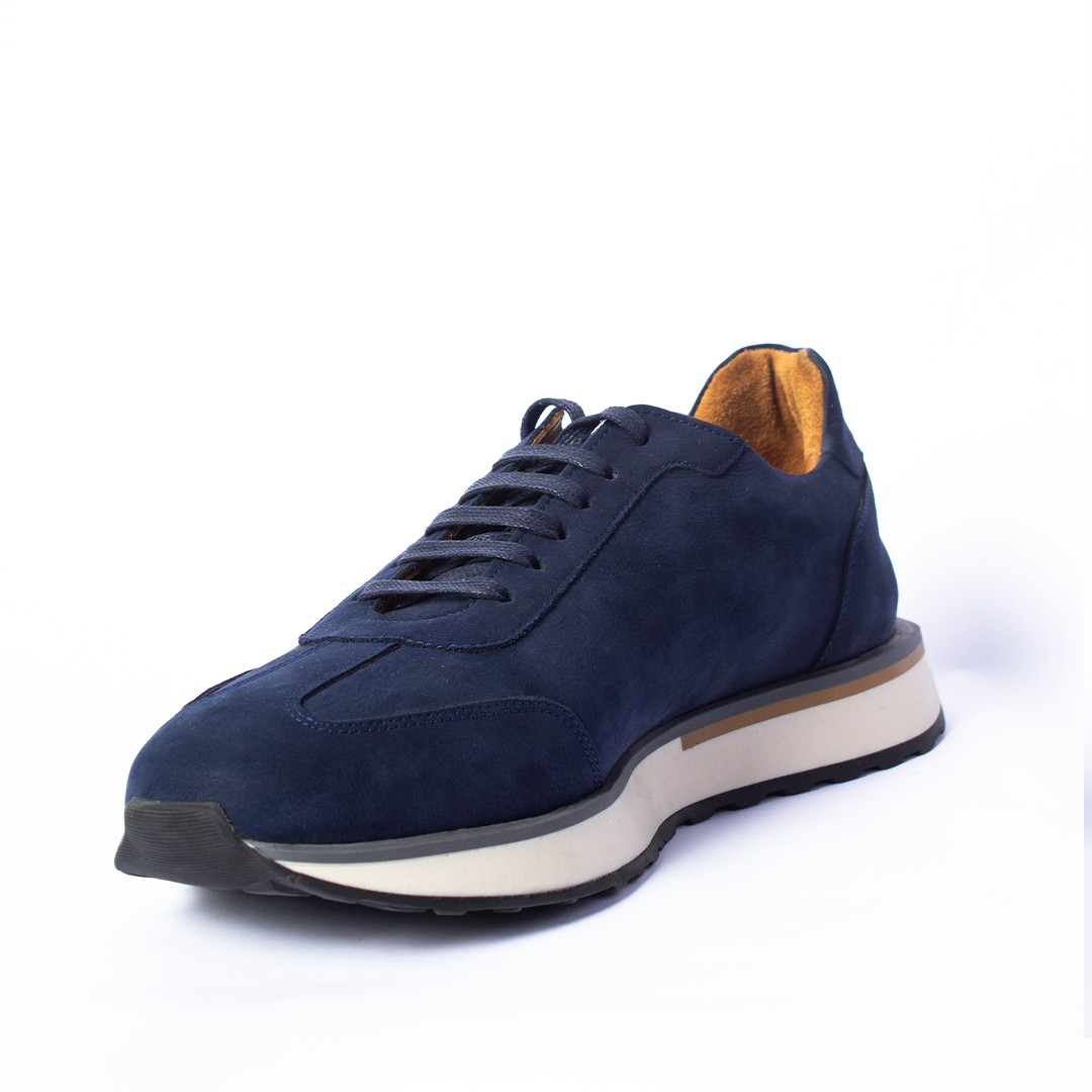 Navy Suede Sneakers