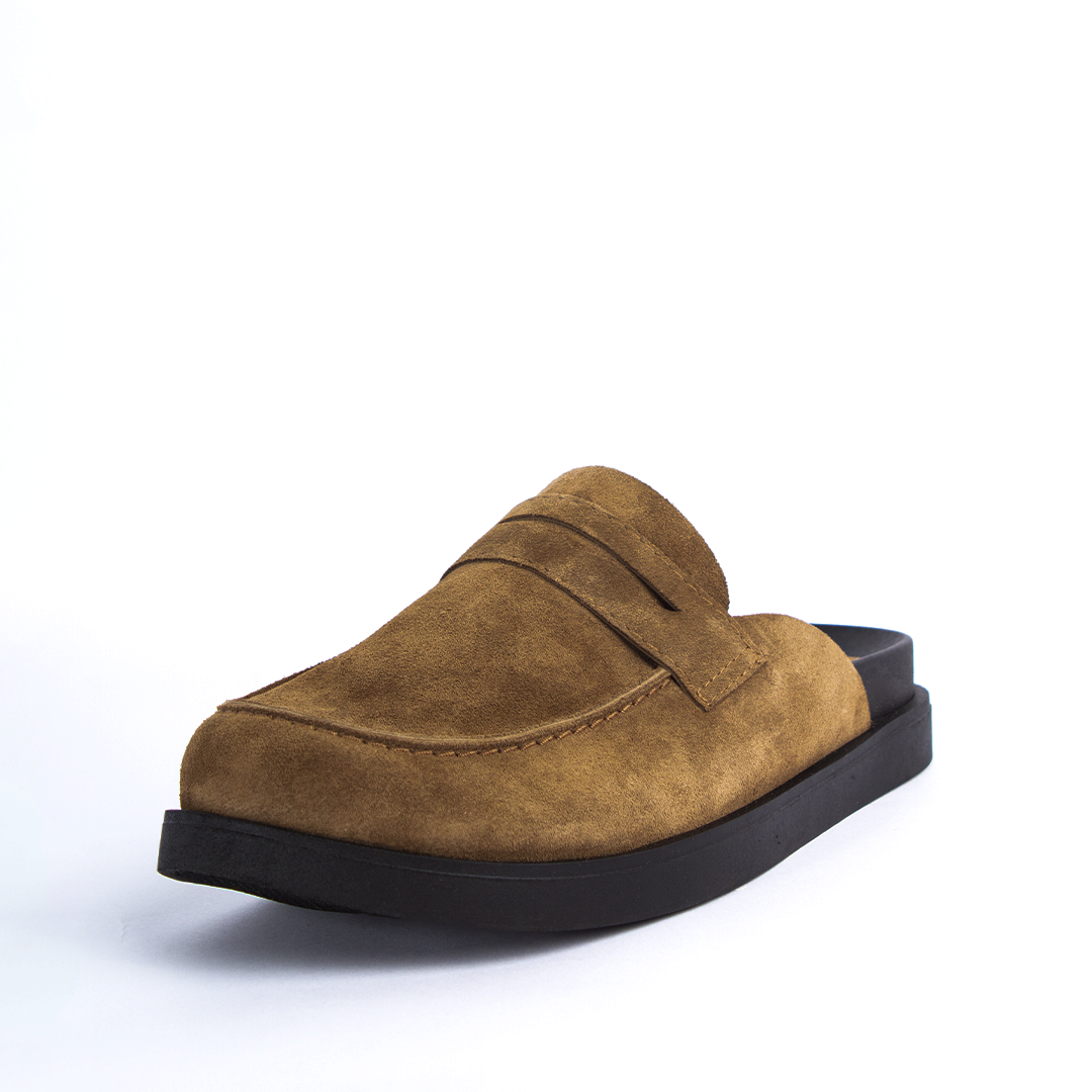 Olive Suede Clogs