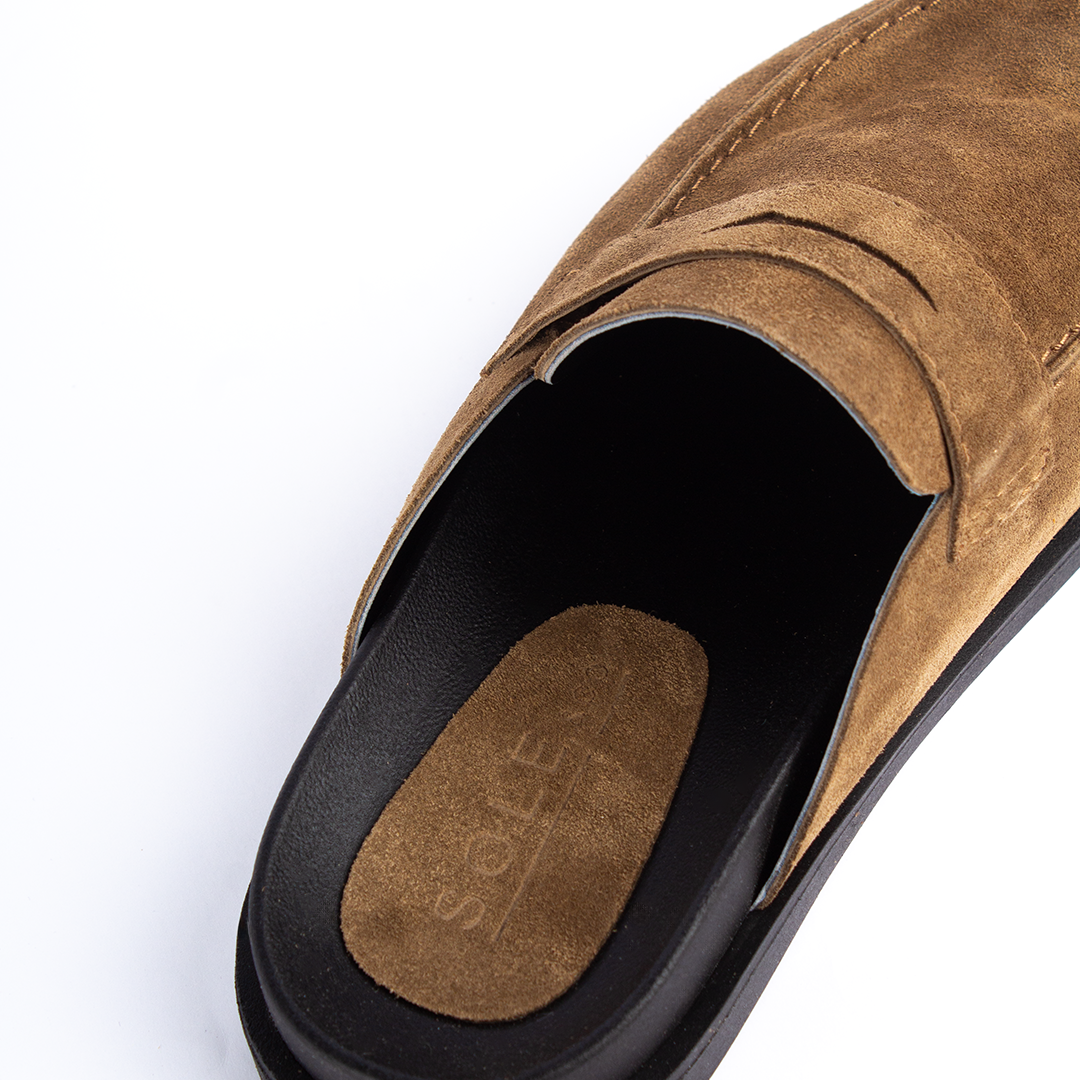 Olive Suede Clogs