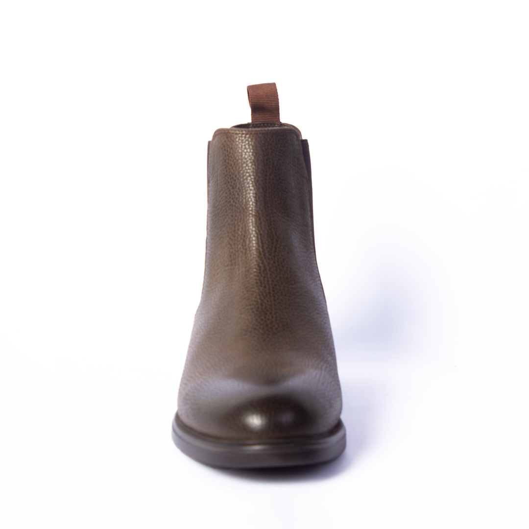 Brown Plain Chelsea Boots
