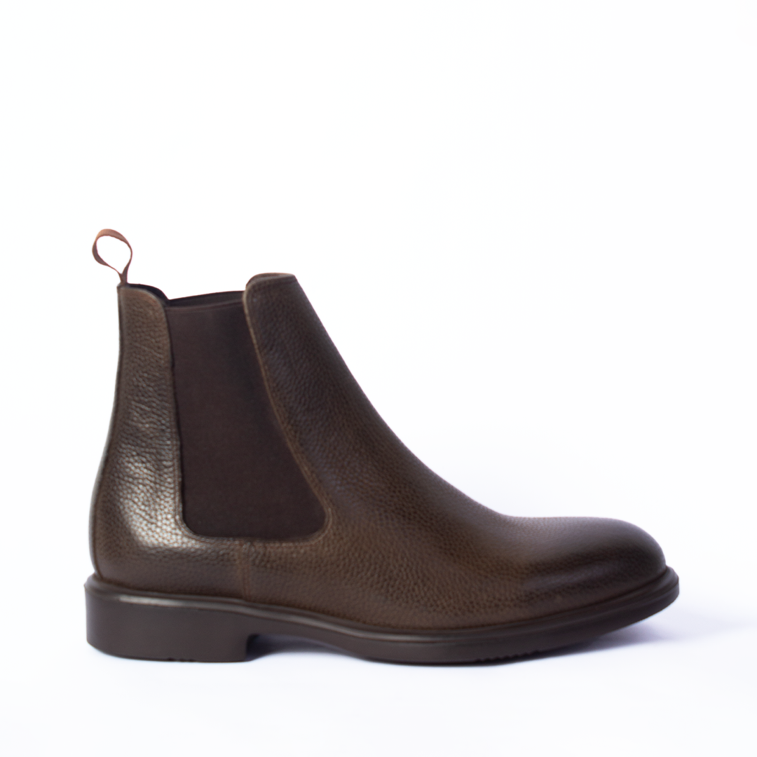 Brown Plain Chelsea Boots