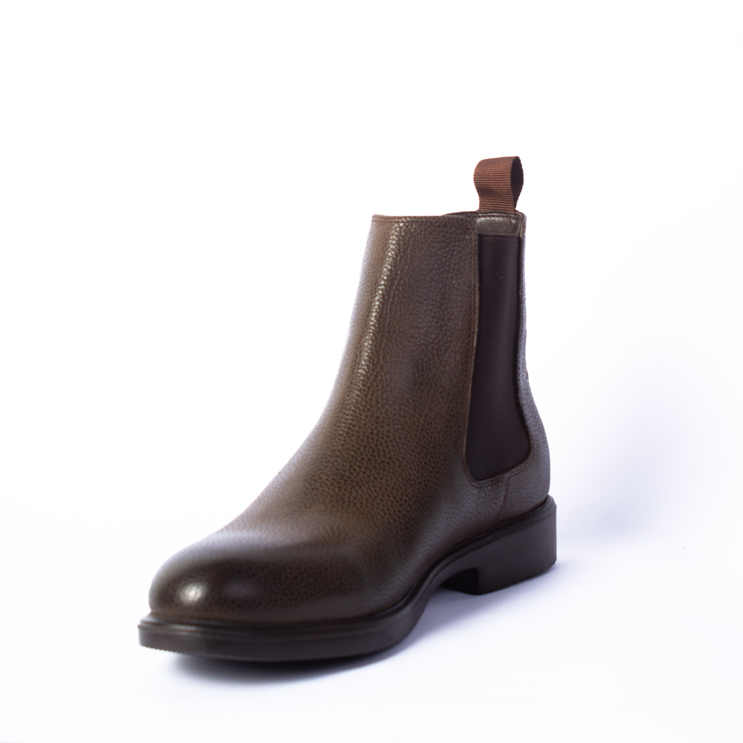 Brown Plain Chelsea Boots