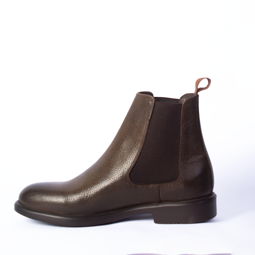 Brown Plain Chelsea Boots