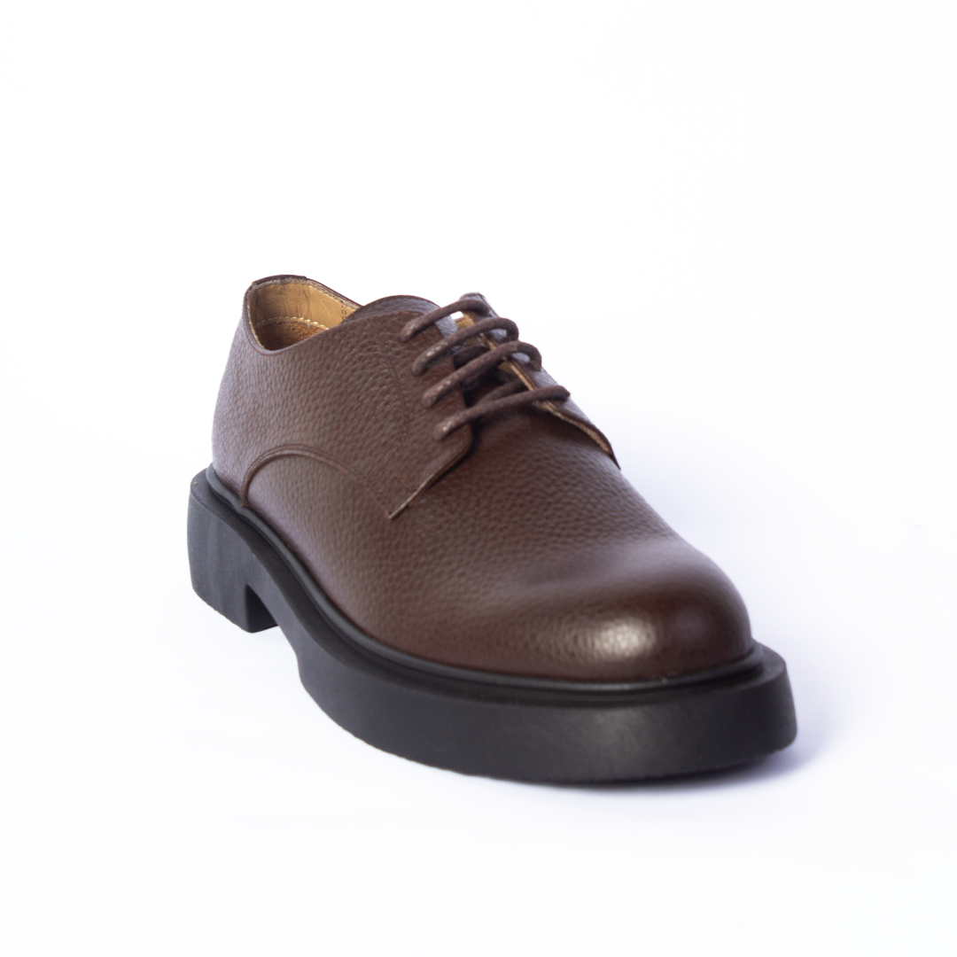 Platform Brown Derby Shoes