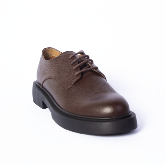 Platform Brown Derby Shoes
