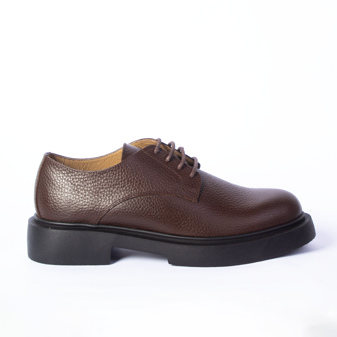 Platform Brown Derby Shoes