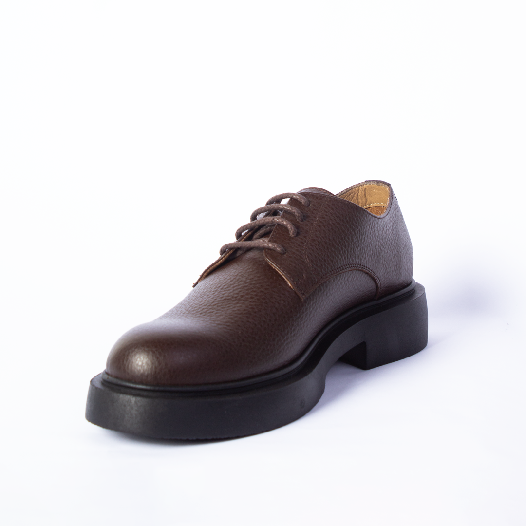 Platform Brown Derby Shoes
